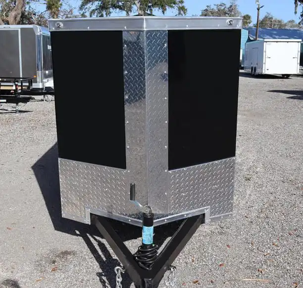 LED lights and roof vents on a 4x8 enclosed trailer