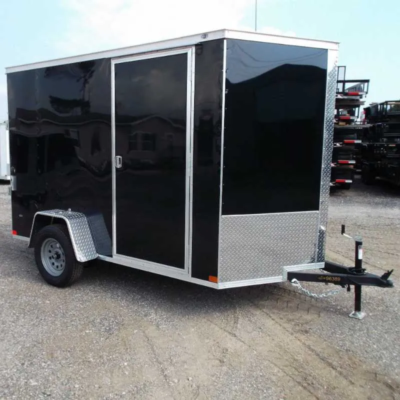6x10 enclosed cargo trailer - front view