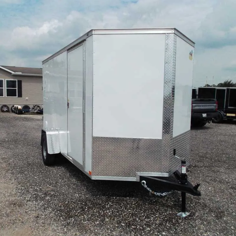 6x12 enclosed cargo trailer front view