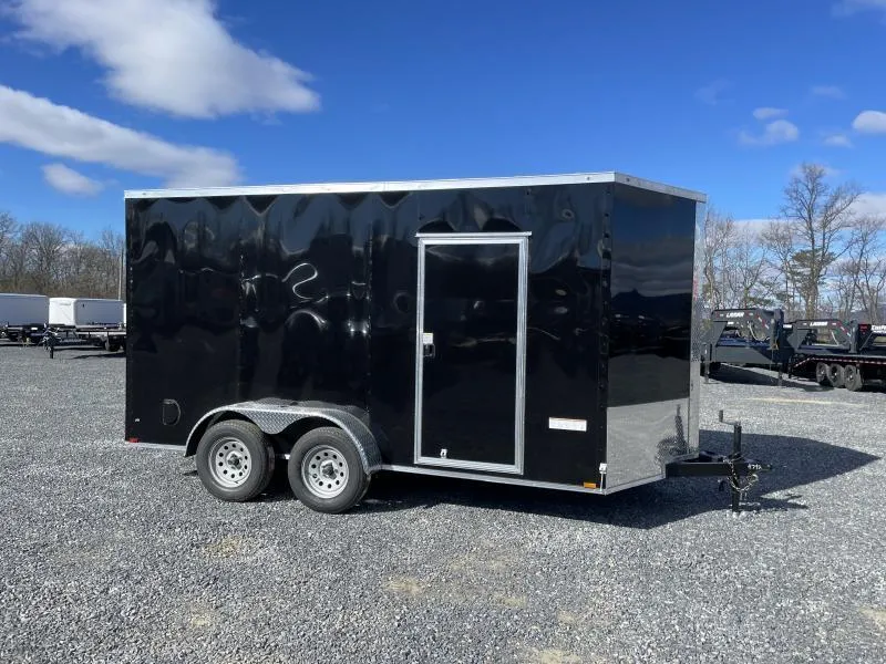 6x14 enclosed trailer used by a contractor to haul tools and equipment