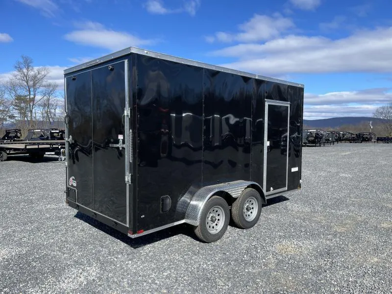 Interior of 6x14 enclosed trailer showing cargo space