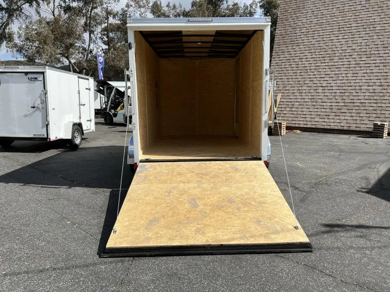 7x12 tandem axle enclosed trailer ramp door