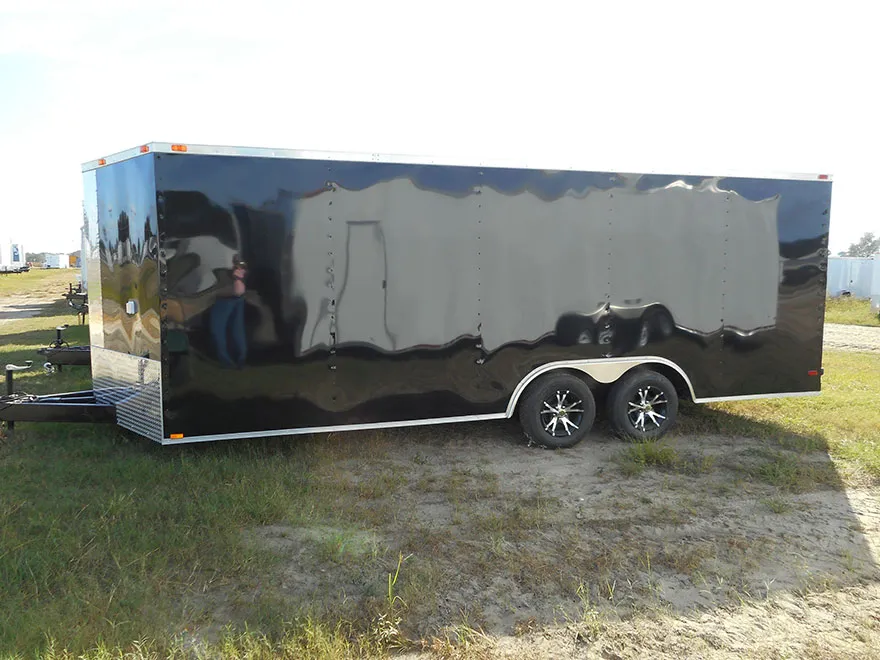 8.5x22 enclosed trailer - tandem axle frame