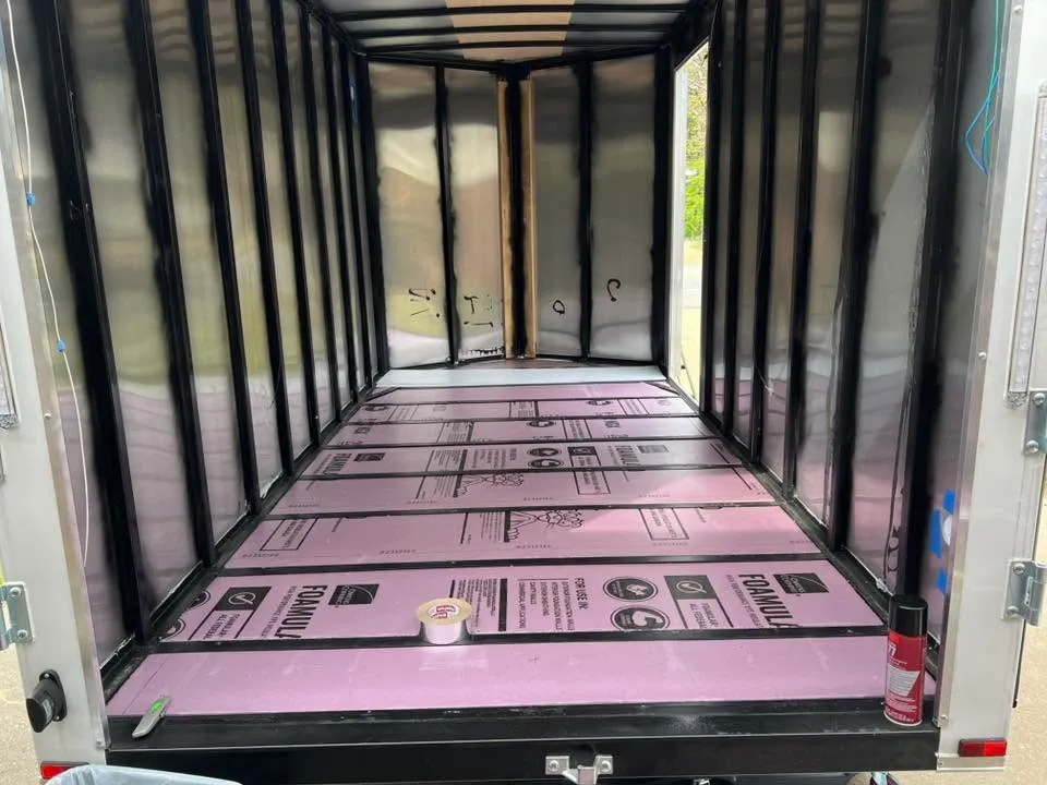 Custom 6x12 enclosed trailer setup for contractors and landscapers
