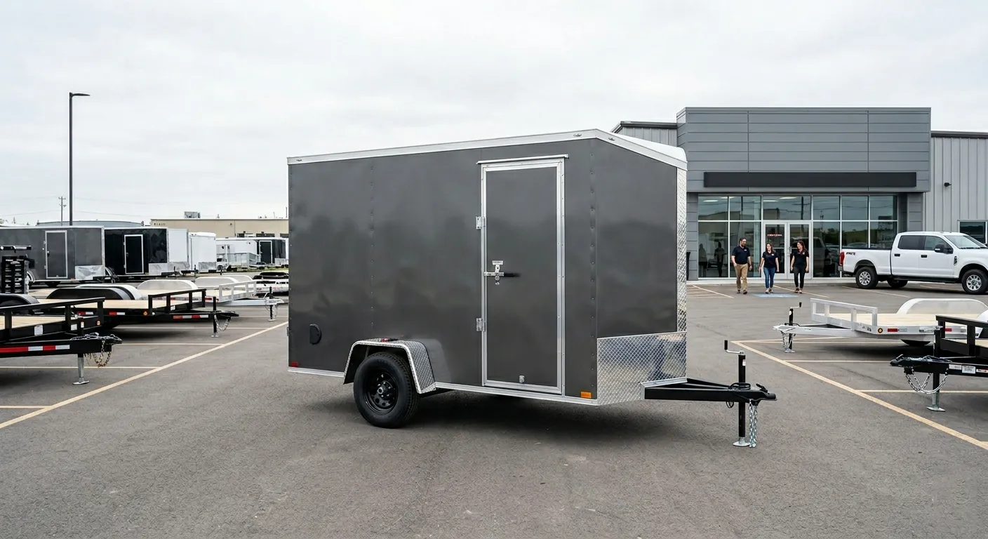 A versatile 6x12 enclosed cargo trailer for work and recreation