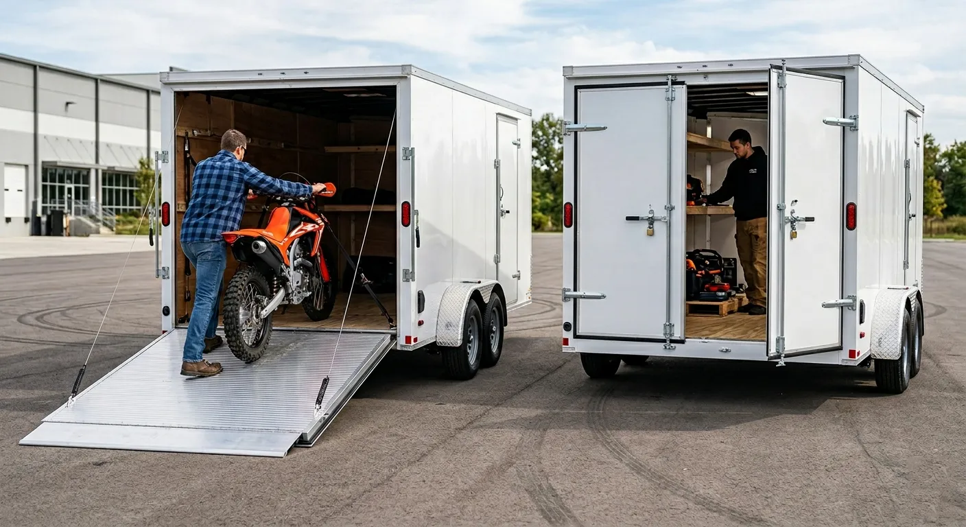 Ramp doors versus barn doors on a 6x12 enclosed trailer