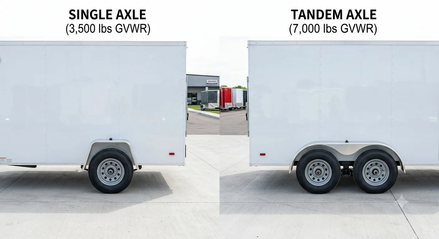 Single Axle vs Tandem Axle Enclosed Trailers Explained